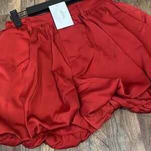Peach Love California Red High Waist Shorts